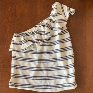 Anthropology One shoulder blouse